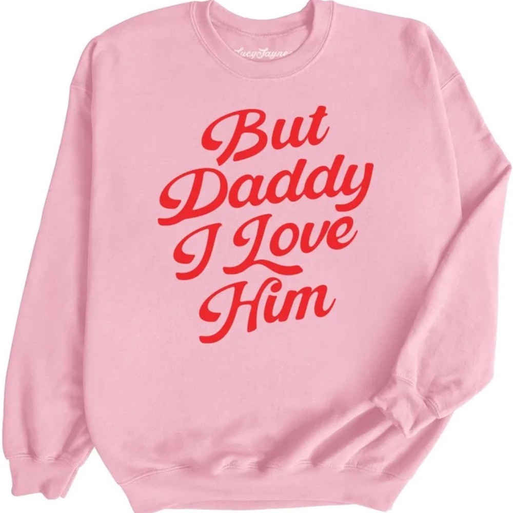 Pink Sweatshirt with Red Print